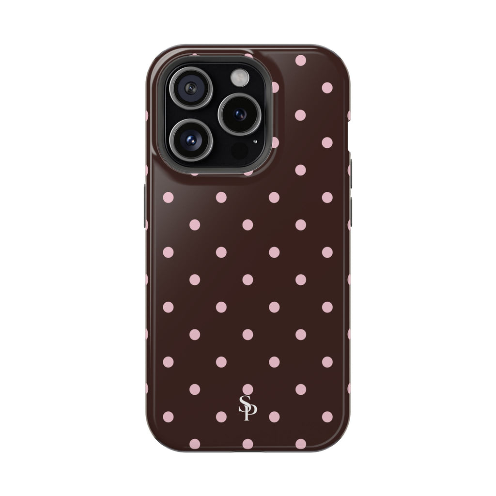 Brown Polka Dot Magnetic Impact-Resistant Phone Case
