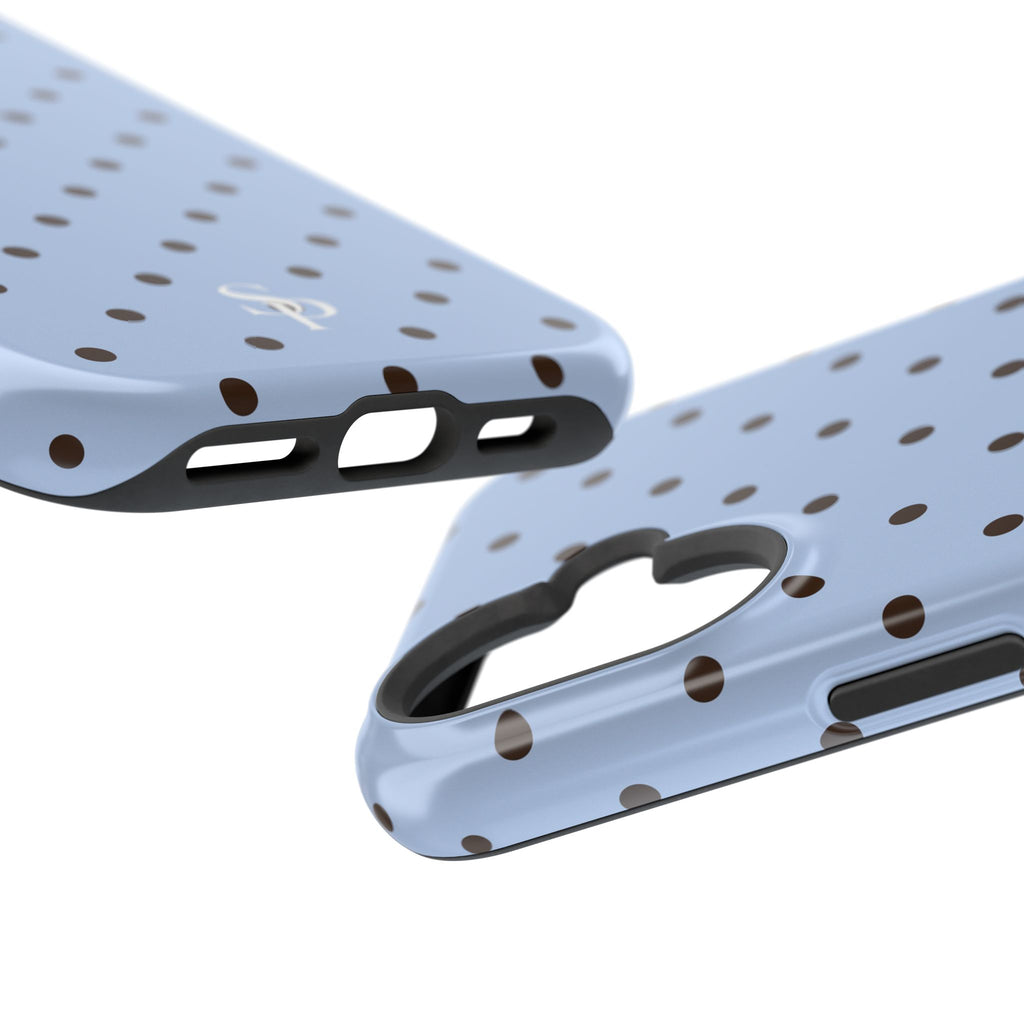 Blue Polka Dot Magnetic Impact Phone Case