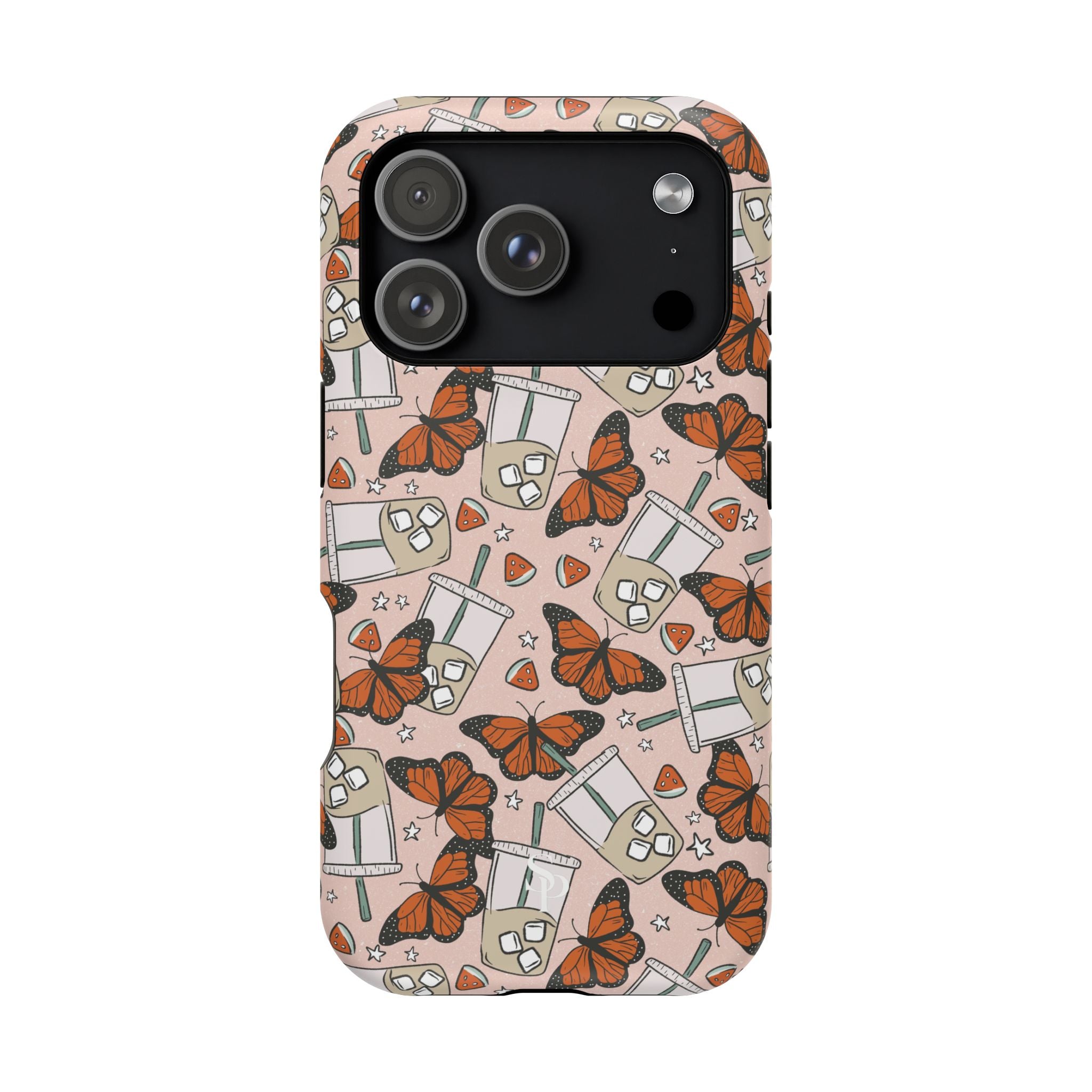 Iced Coffee & Butterfly Impact-Resistant Cases