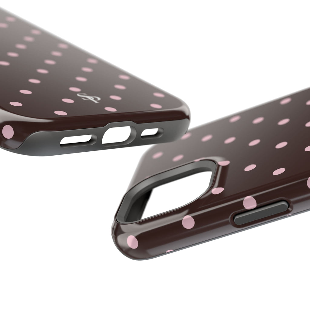 Brown Polka Dot Magnetic Impact-Resistant Phone Case
