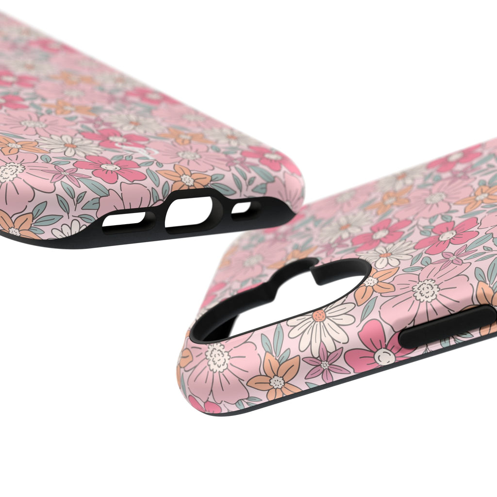 Pink Flowers Impact-Resistant Case