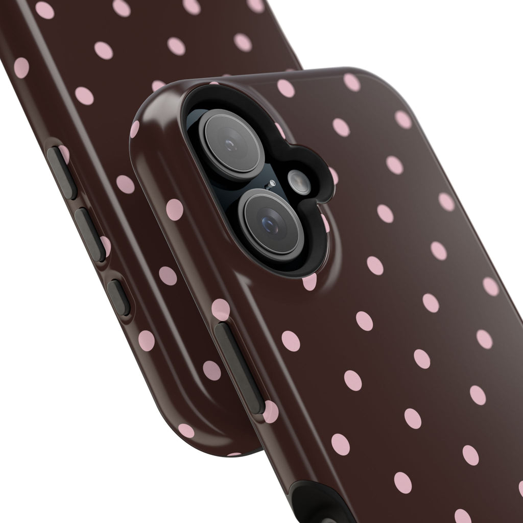 Brown Polka Dot Magnetic Impact-Resistant Phone Case