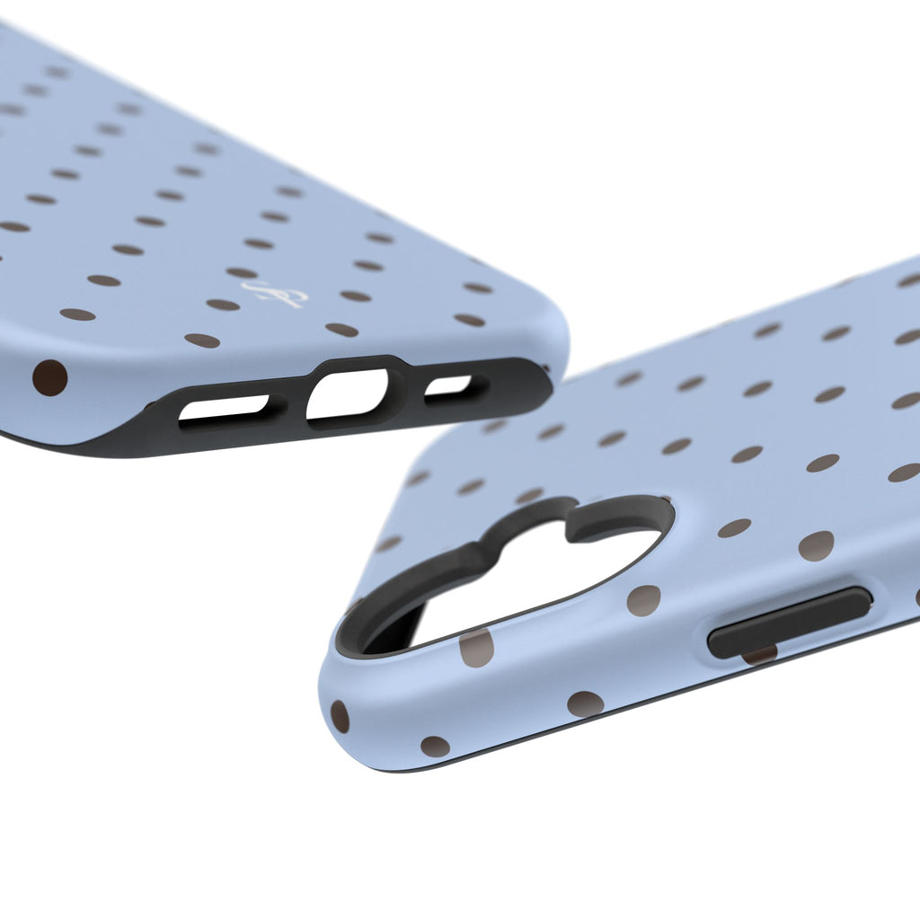Blue Polka Dot Magnetic Impact Phone Case