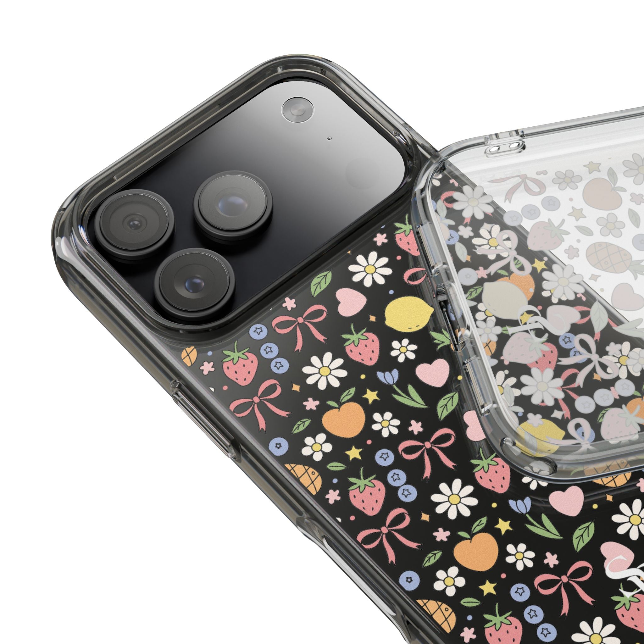 Fruit and Floral Pattern Clear Case