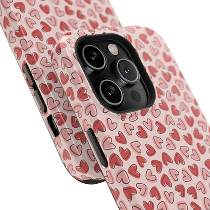 Heart Pattern Impact-Resistant Phone Case - Stylish Protection for Valentine's Day & Everyday Love