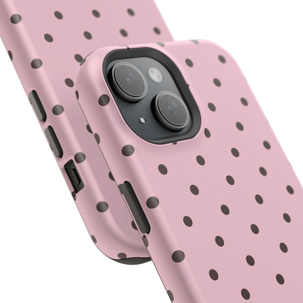 Pink Polka Dot Magnetic Impact Phone Case