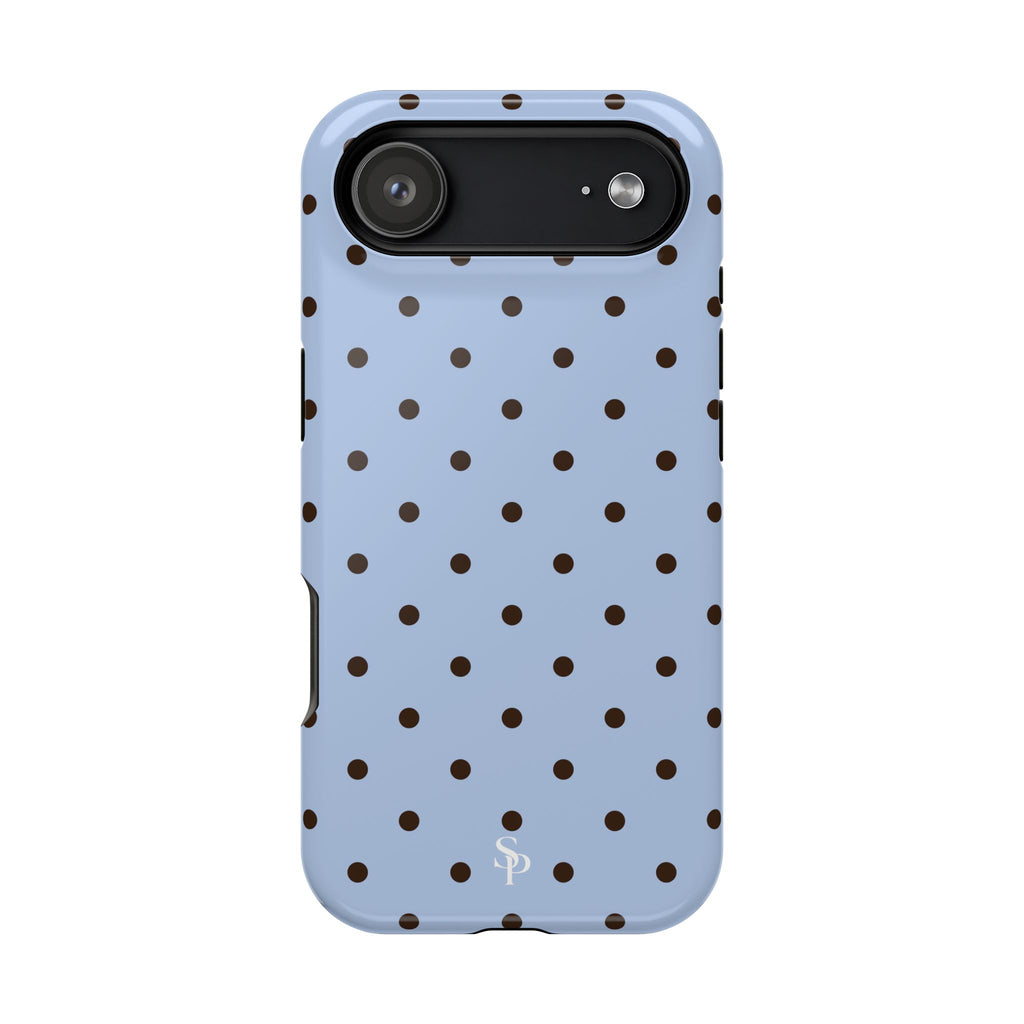 Blue Polka Dot Magnetic Impact Phone Case