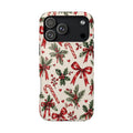 Christmas Candy Cane & Bow Magnetic Phone Case