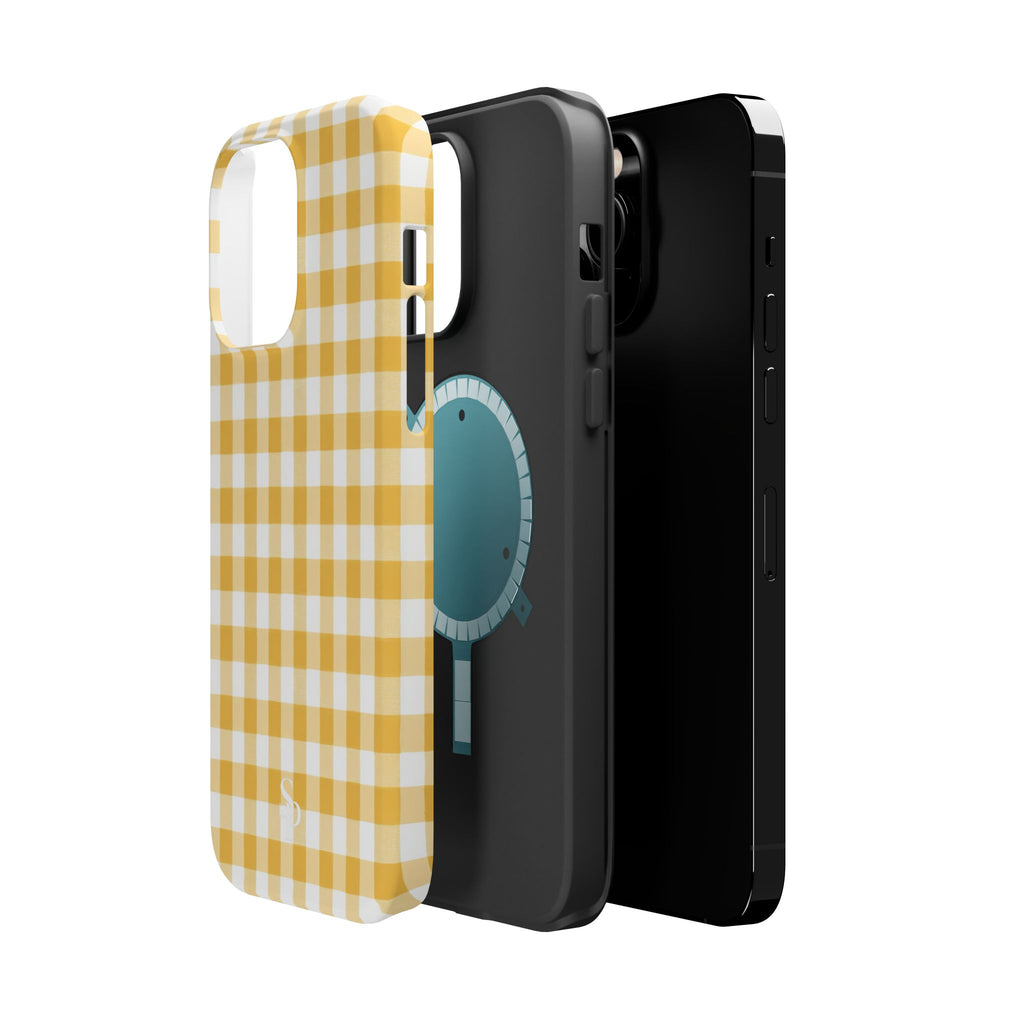 Yellow Gingham Magnetic Impact-Resistant Phone Case