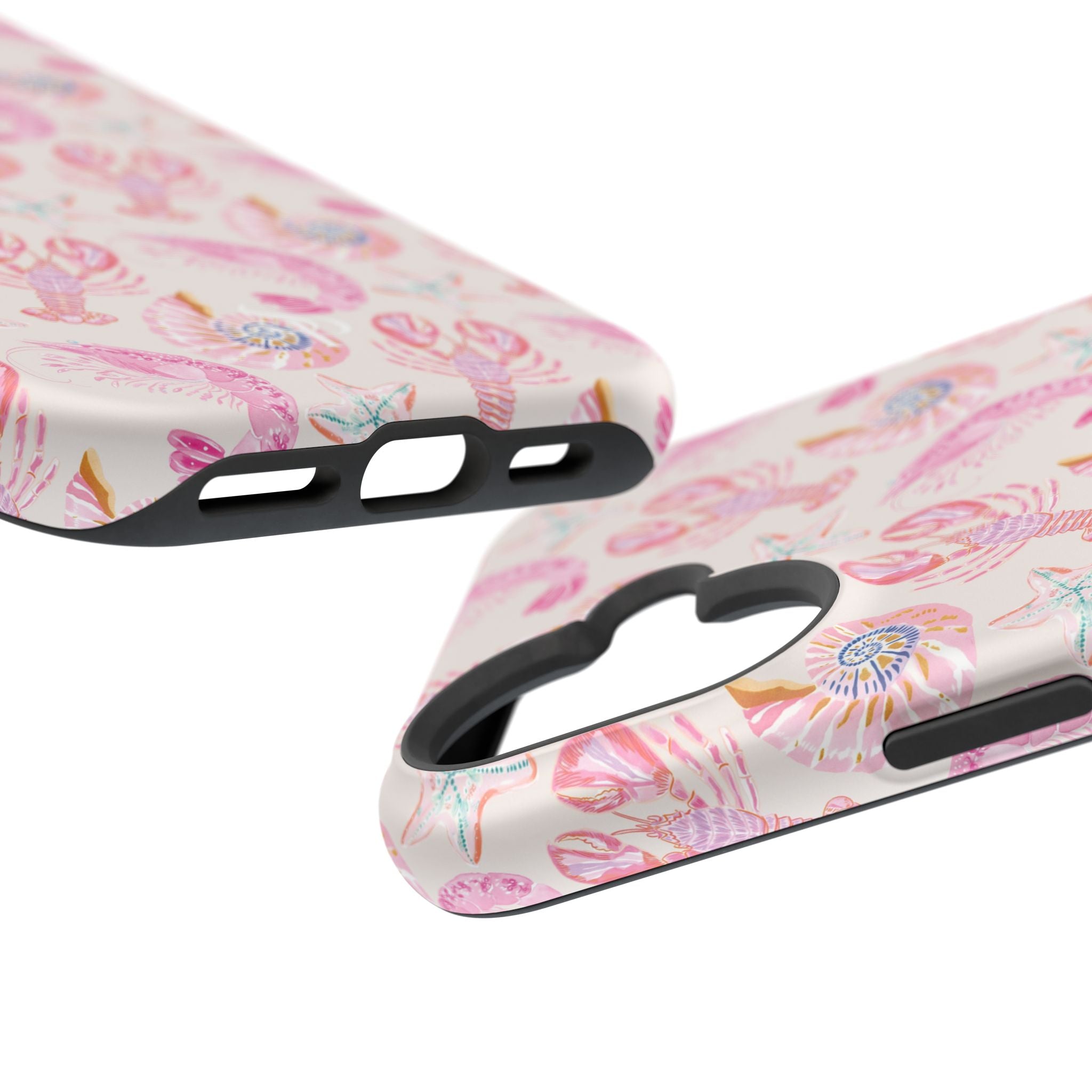 Pink Coastal Shell & Lobster Magnetic Impact-Resistant Phone Case