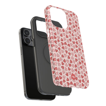 Heart Pattern Impact-Resistant Phone Case - Stylish Protection for Valentine's Day & Everyday Love