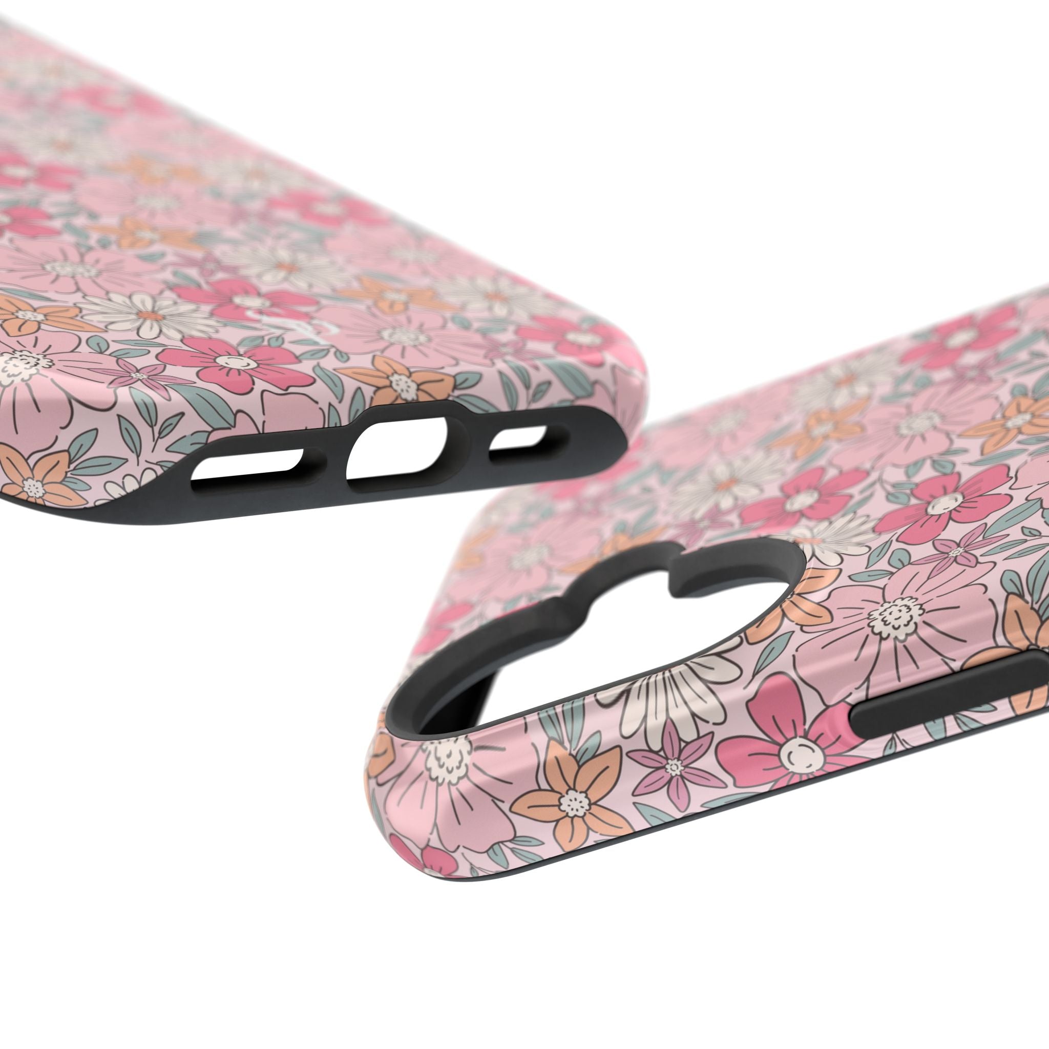 Pink Flowers Impact-Resistant Case