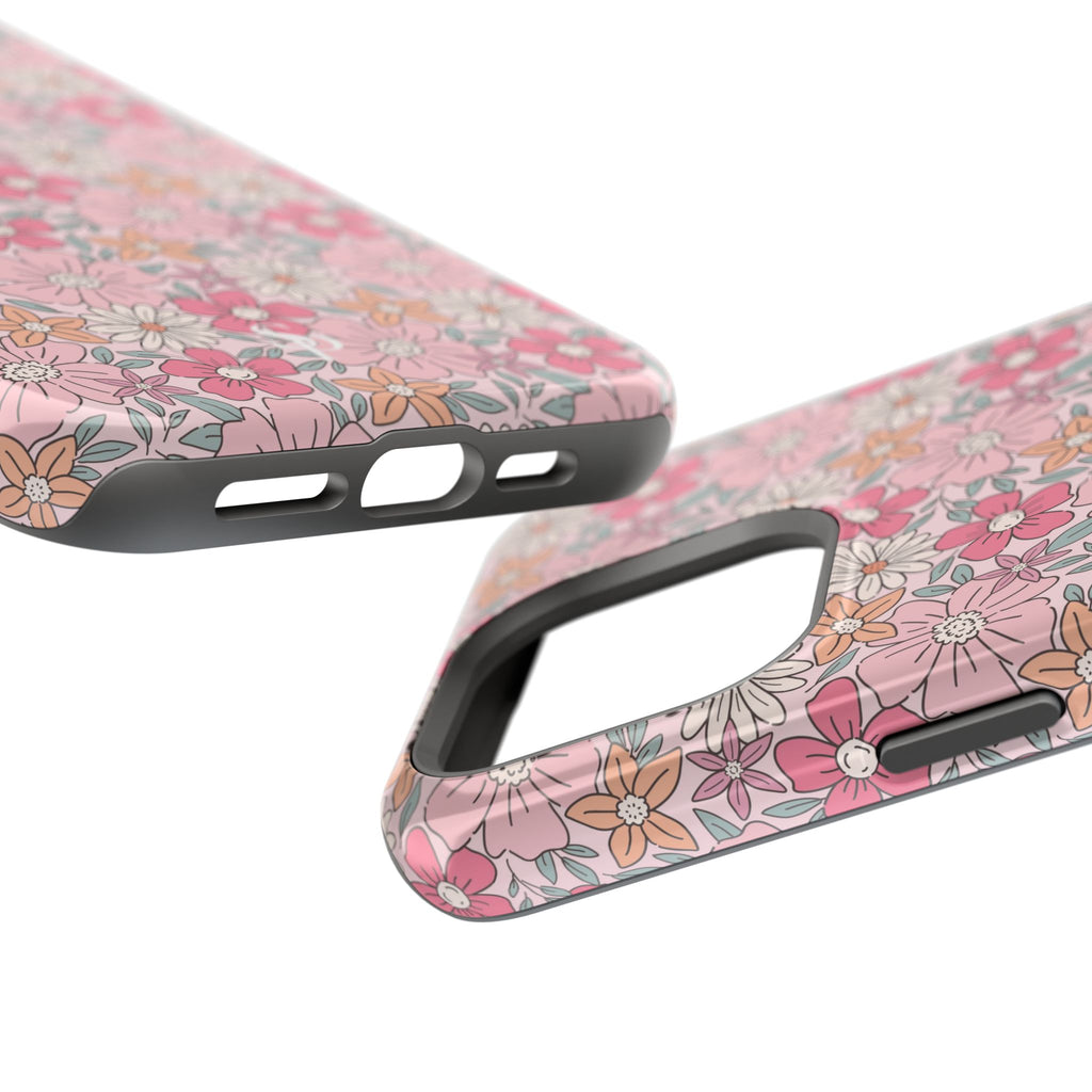 Pink Flowers Impact-Resistant Case