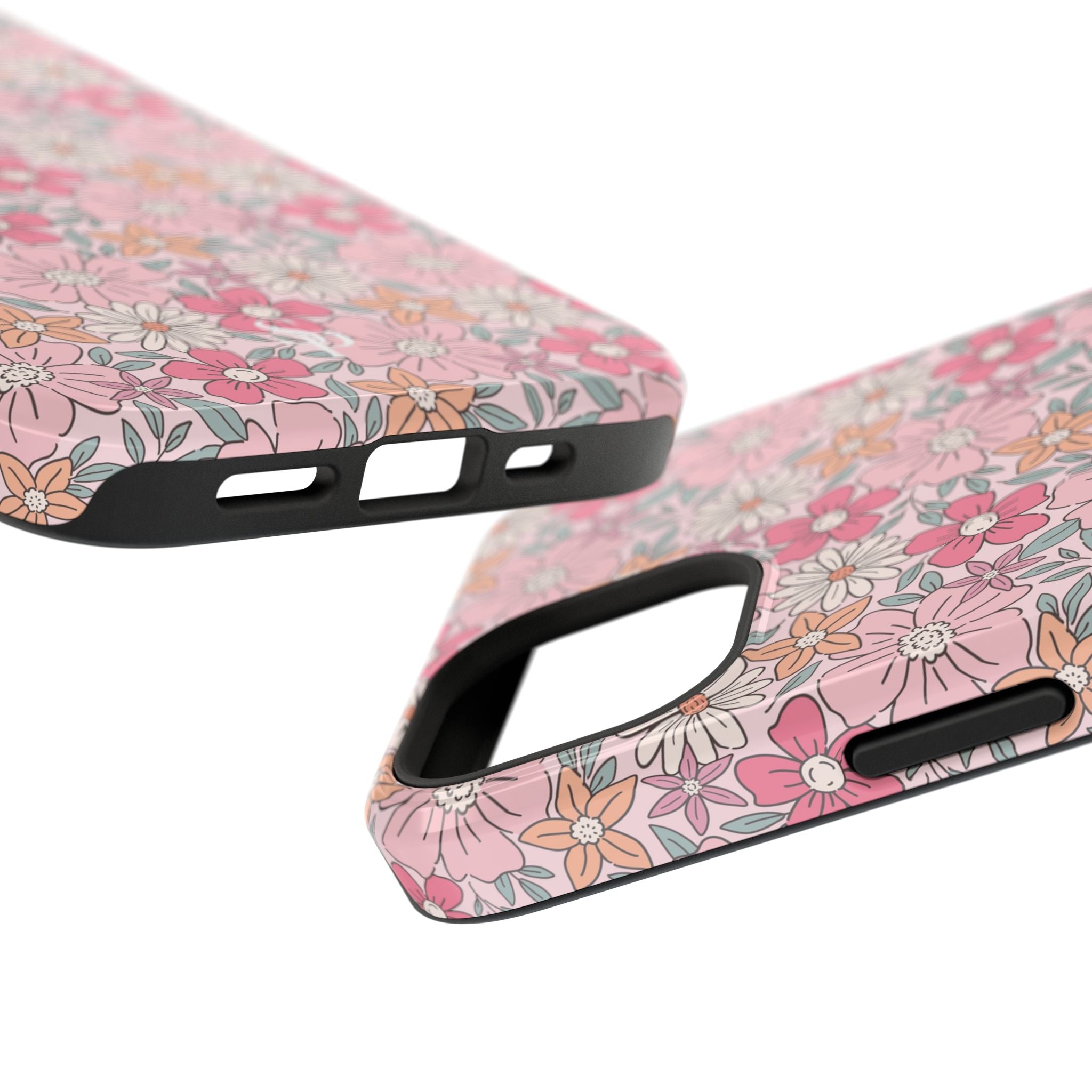 Pink Flowers Impact-Resistant Case