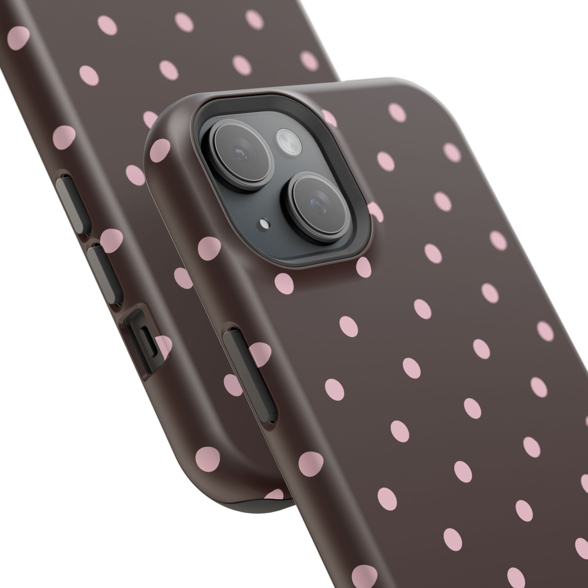 Brown Polka Dot Magnetic Impact-Resistant Phone Case