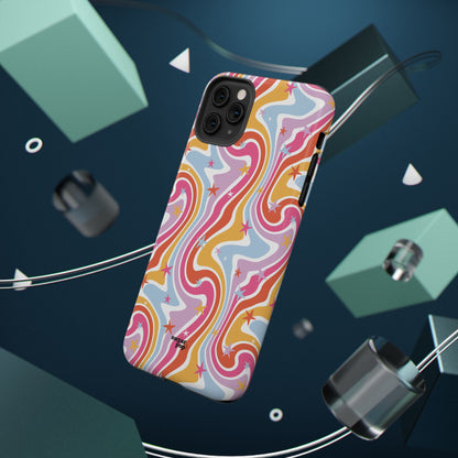 Colorful Impact-Resistant Phone Case - Vibrant Swirl Design