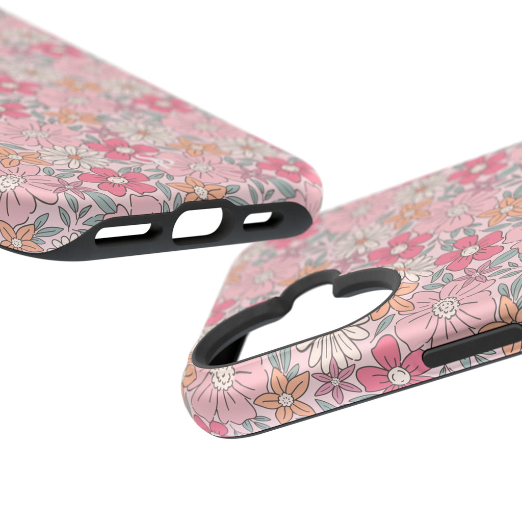 Pink Flowers Impact-Resistant Case