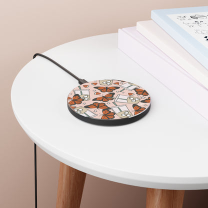 Iced Coffee & Butterfly Wireless Charger - Fast Charging Pad for Home & Office