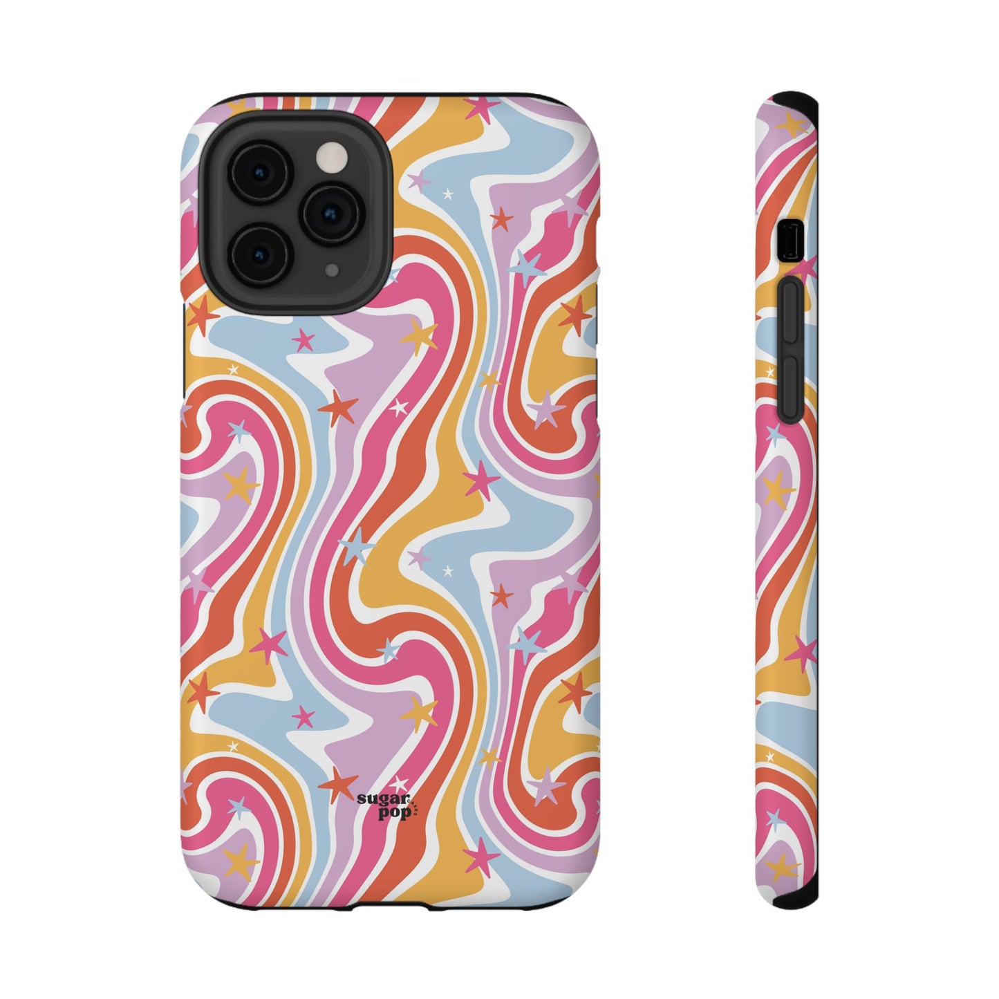 Colorful Impact-Resistant Phone Case - Vibrant Swirl Design