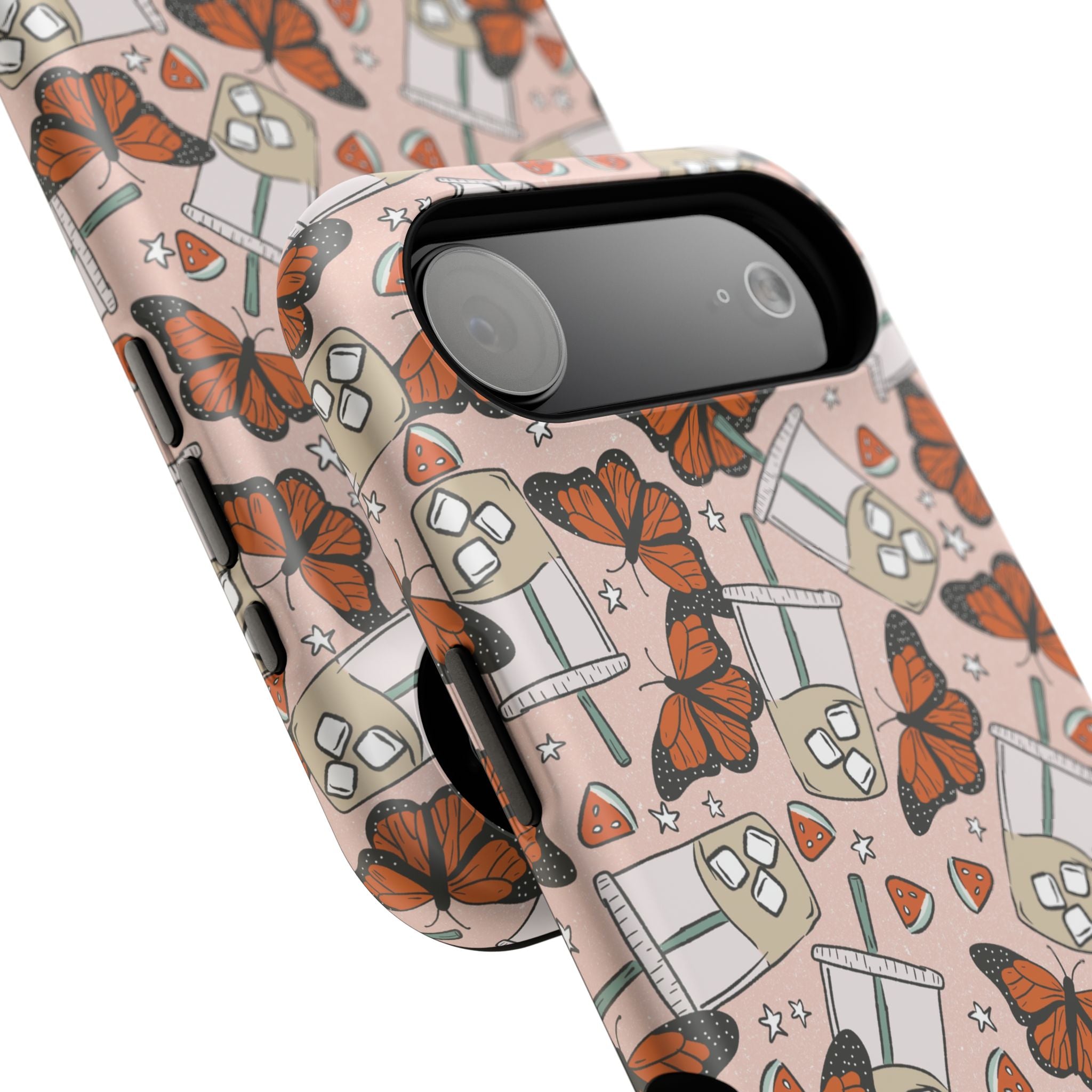Iced Coffee & Butterfly Impact-Resistant Cases