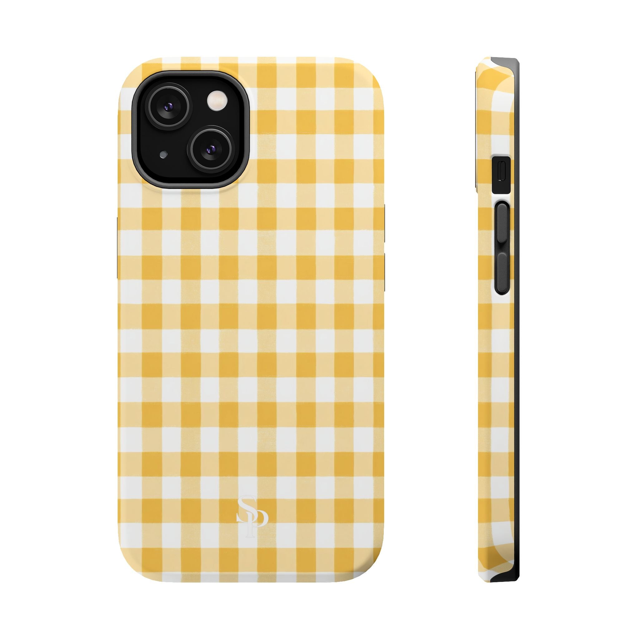 Yellow Gingham Magnetic Impact-Resistant Phone Case