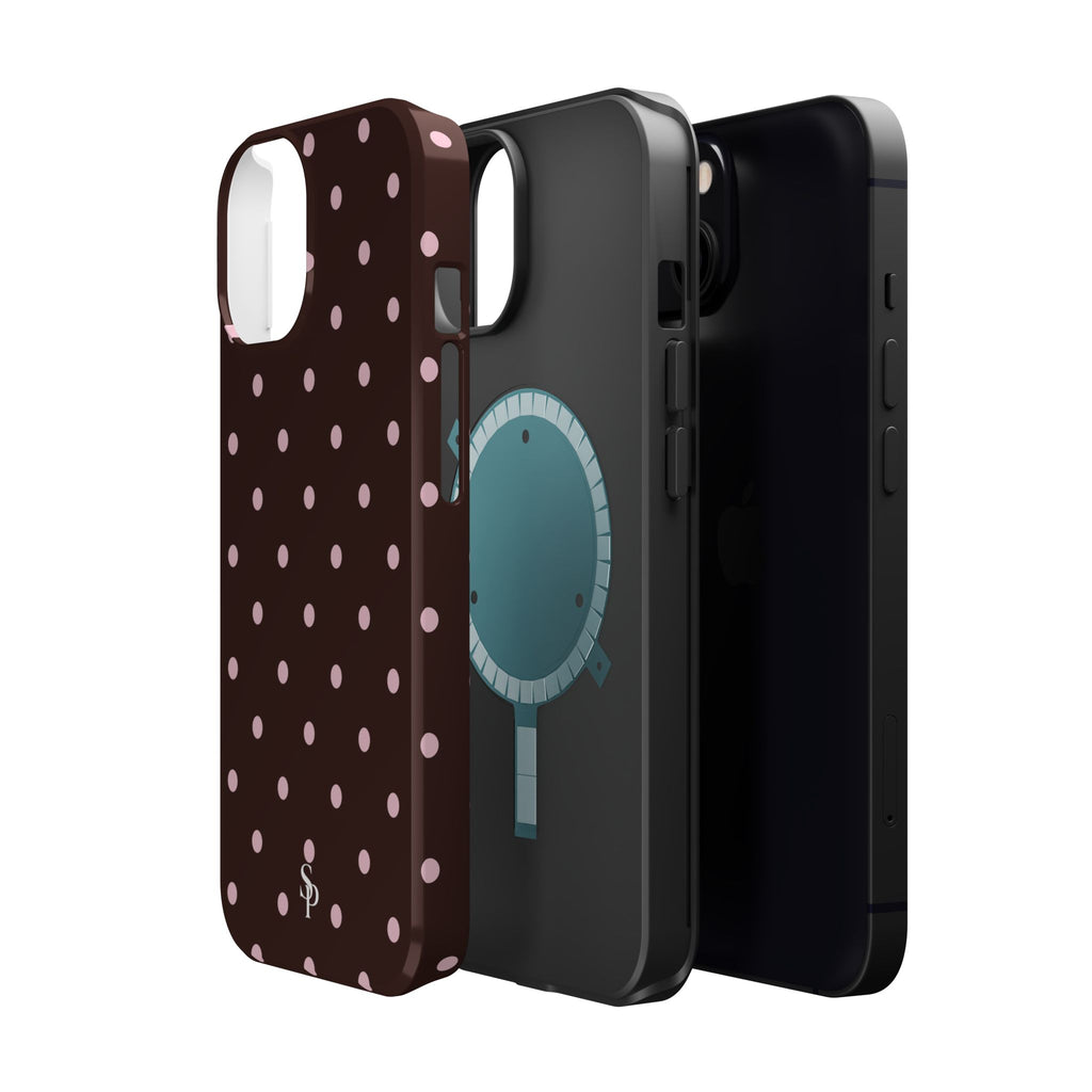 Brown Polka Dot Magnetic Impact-Resistant Phone Case