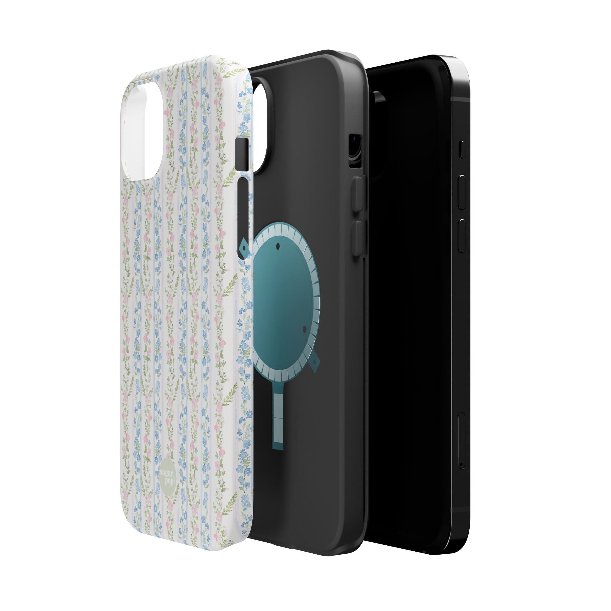 Pastel Floral Pattern Magnetic Tough Case