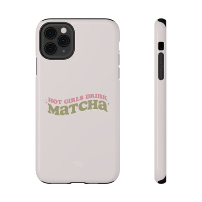 Hot Girls Drink Matcha Impact-Resistant Case