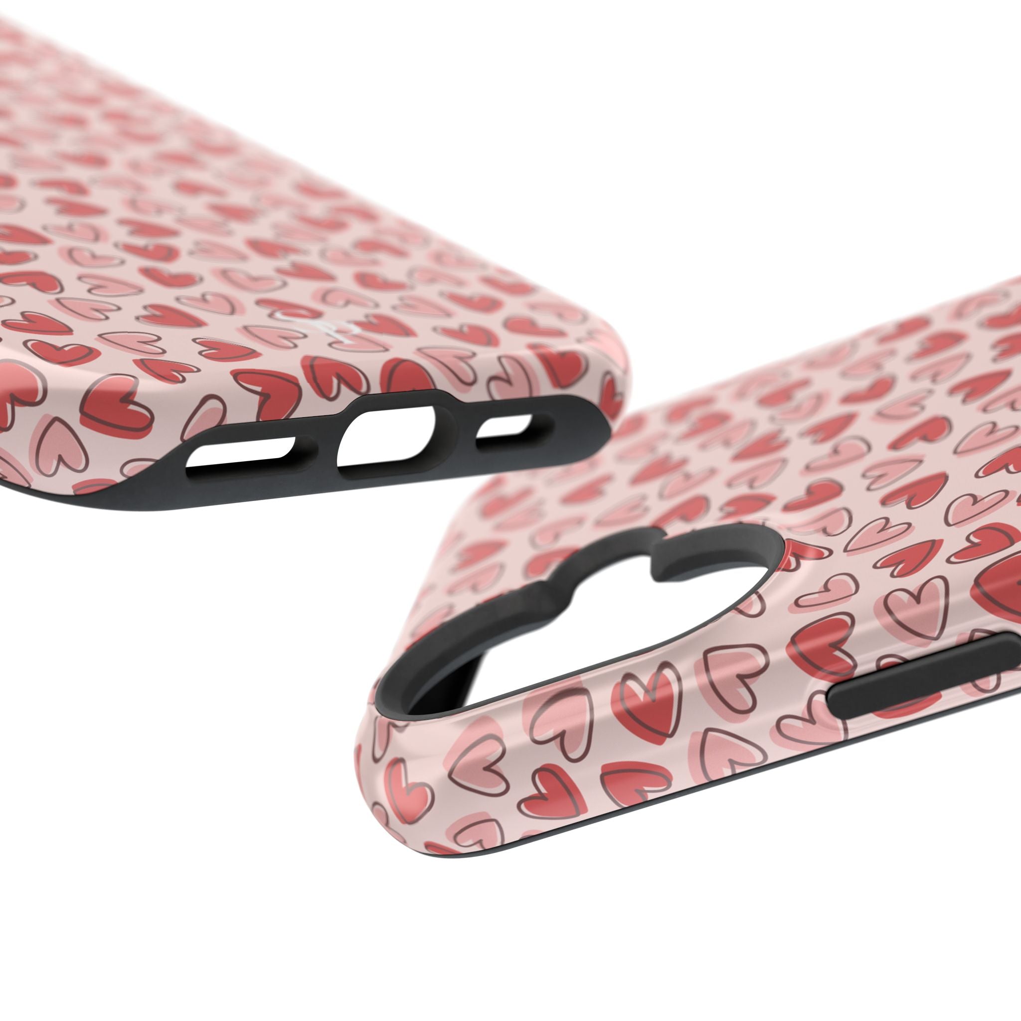 Heart Pattern Impact-Resistant Phone Case - Stylish Protection for Valentine's Day & Everyday Love