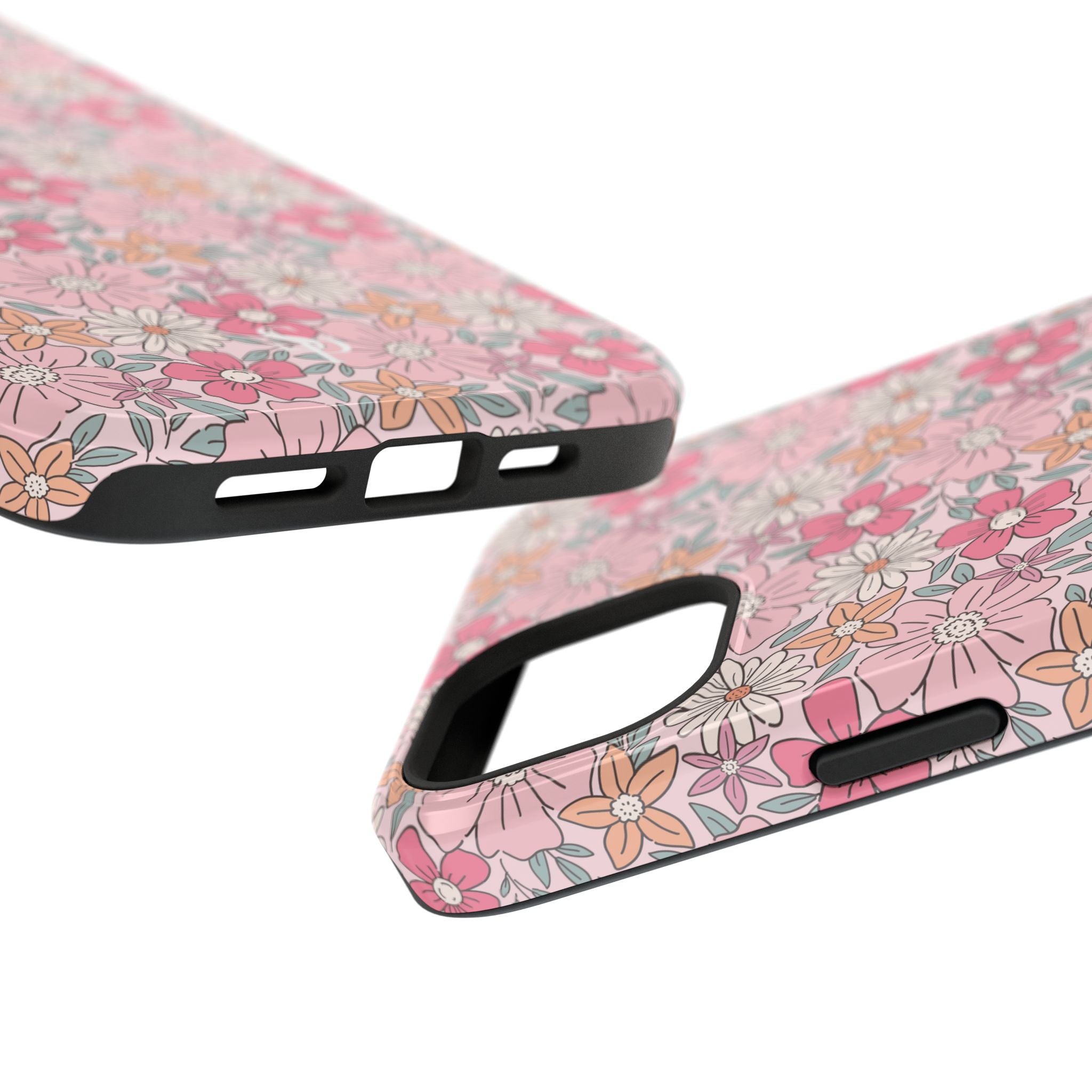 Pink Flowers Impact-Resistant Case