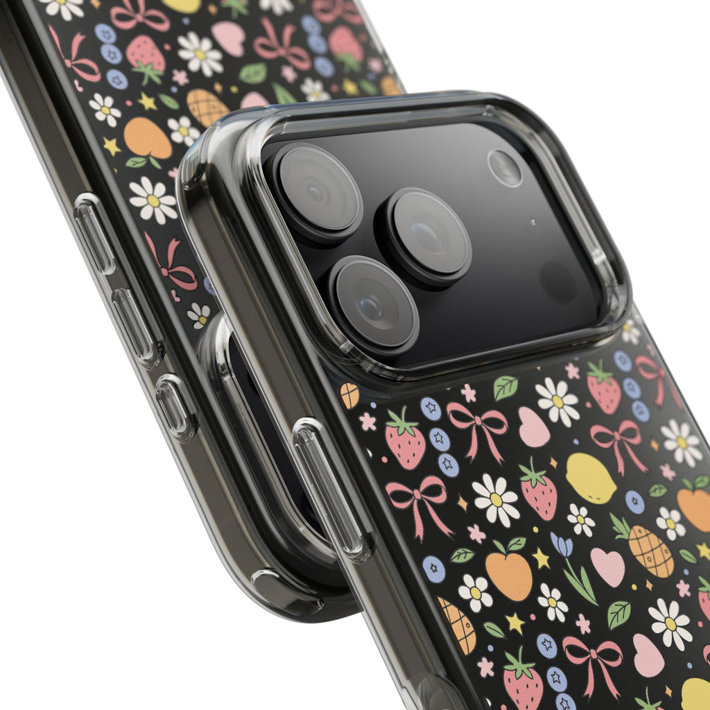 Fruit and Floral Pattern Clear Case