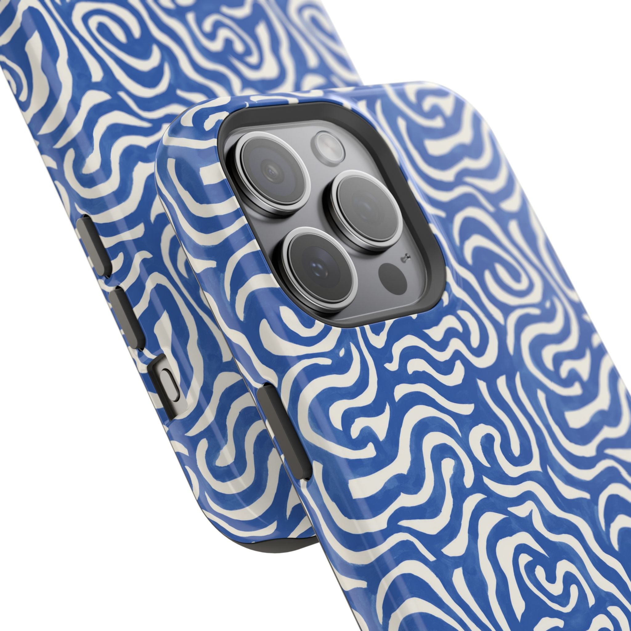 Blue Abstract Swirl Magnetic Impact Phone Case