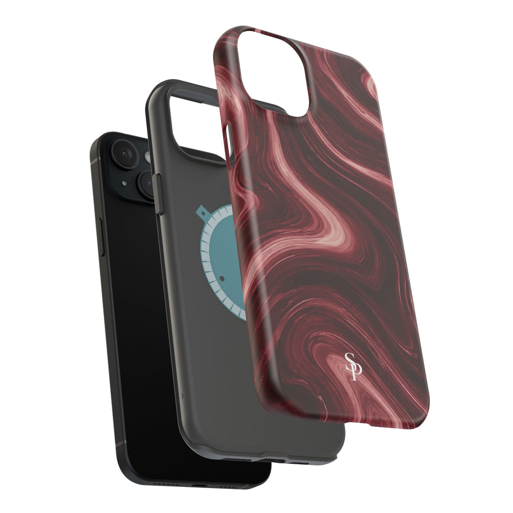 Burgundy Marble Magnetic Phone Case