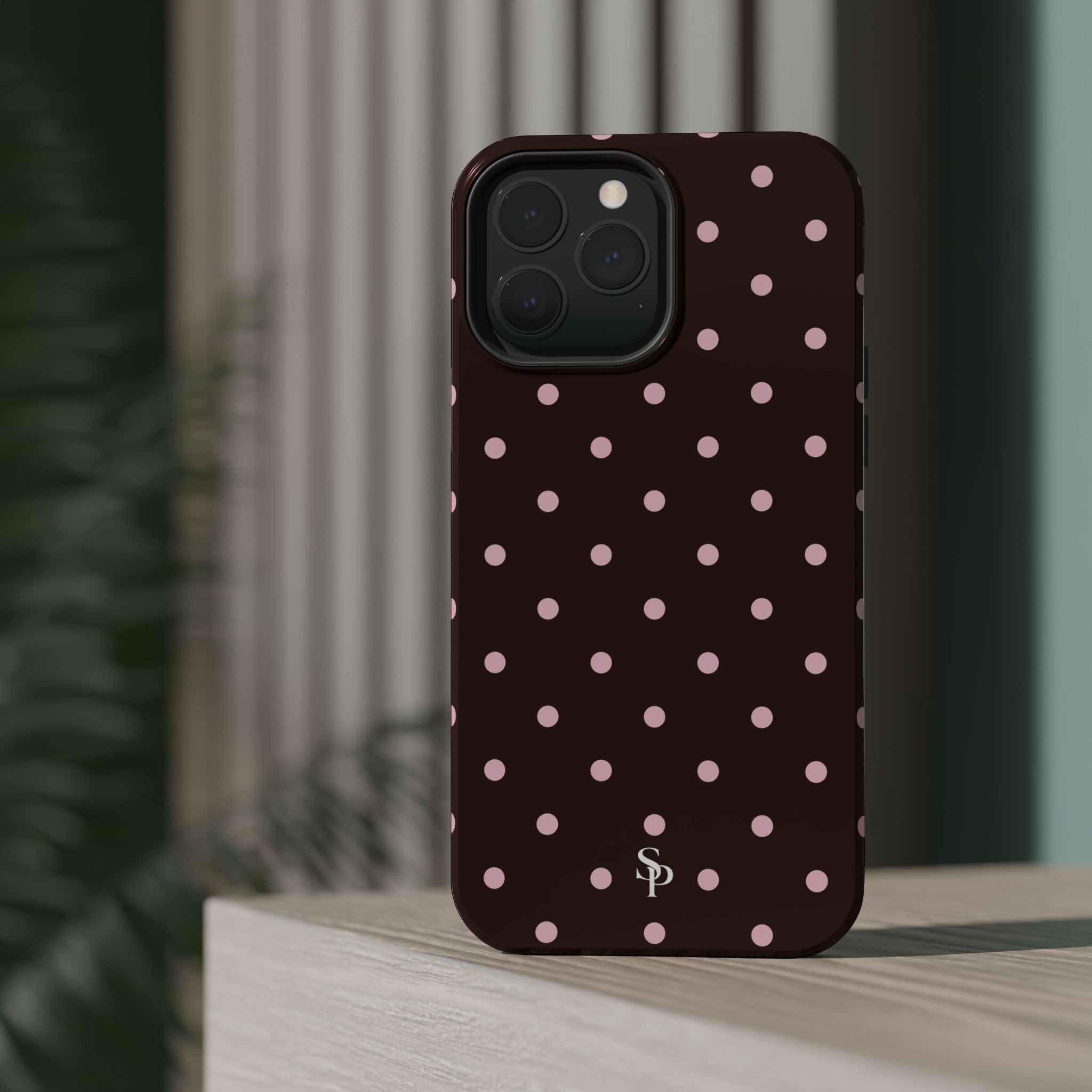 Brown Polka Dot Magnetic Impact-Resistant Phone Case
