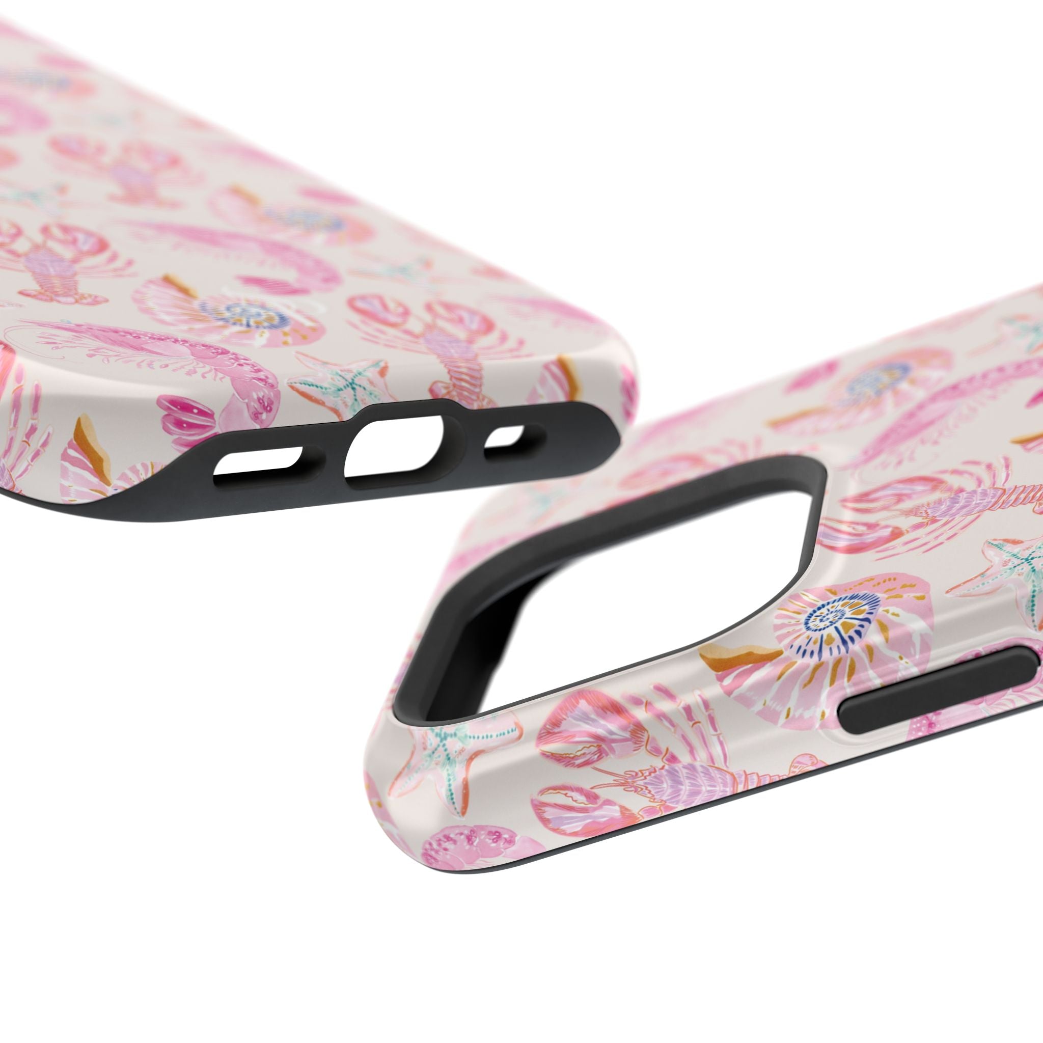 Pink Coastal Shell & Lobster Magnetic Impact-Resistant Phone Case