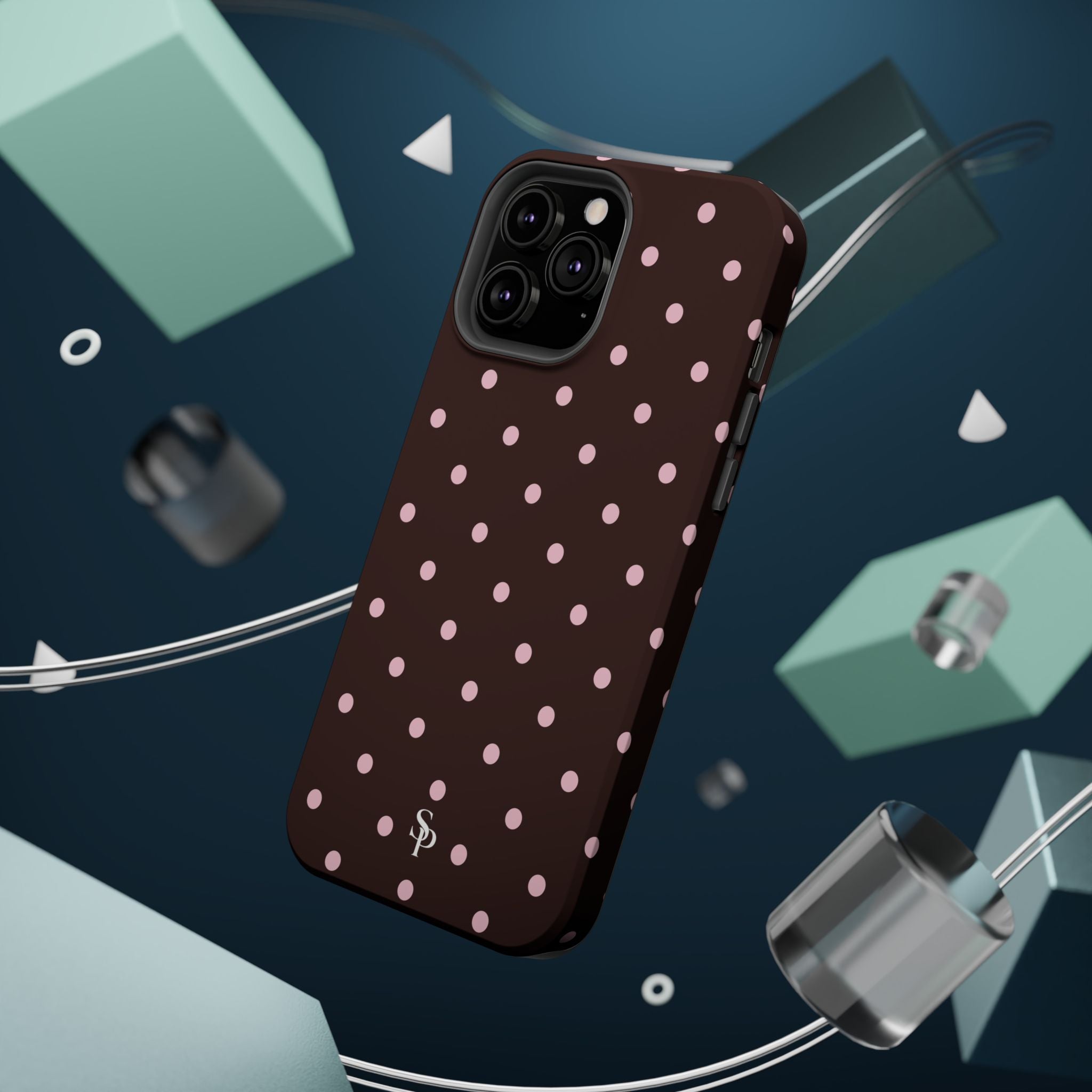 Brown Polka Dot Magnetic Impact-Resistant Phone Case
