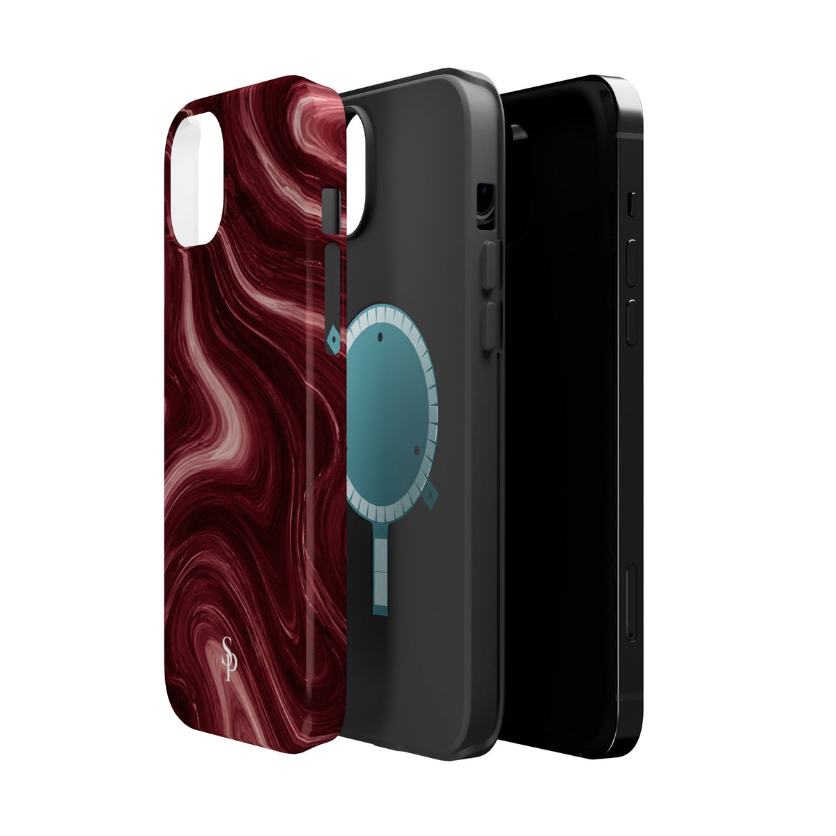 Burgundy Marble Magnetic Phone Case