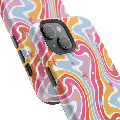 Colorful Impact-Resistant Phone Case - Vibrant Swirl Design