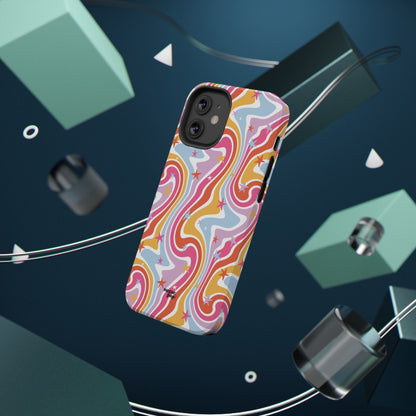 Colorful Impact-Resistant Phone Case - Vibrant Swirl Design