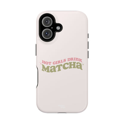 Hot Girls Drink Matcha Impact-Resistant Case