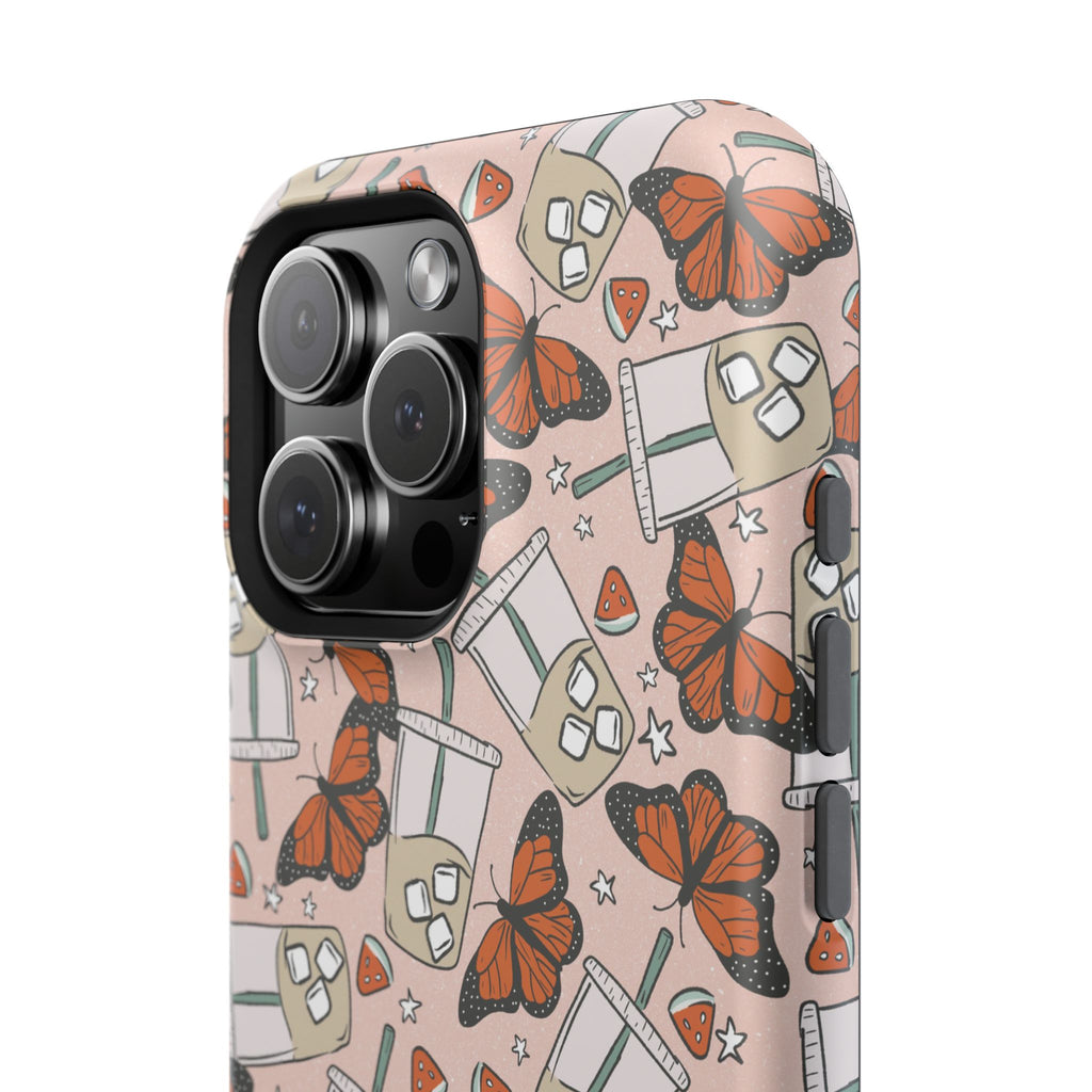 Iced Coffee & Butterfly Impact-Resistant Cases