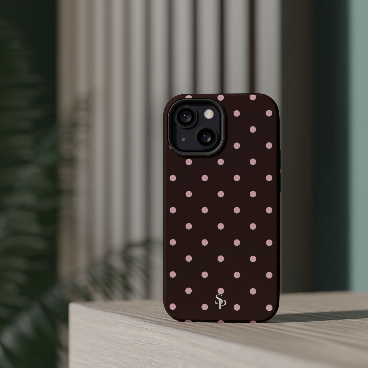 Brown Polka Dot Magnetic Impact-Resistant Phone Case