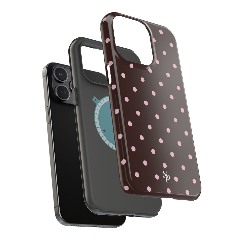 Brown Polka Dot Magnetic Impact-Resistant Phone Case