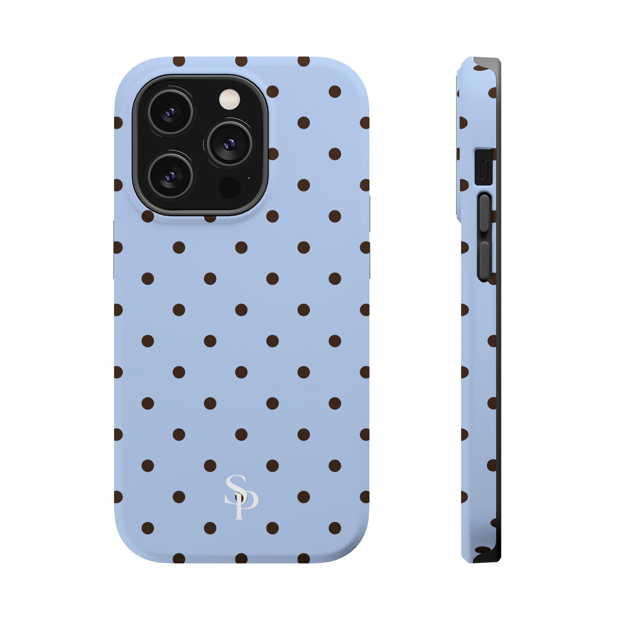Blue Polka Dot Magnetic Impact Phone Case