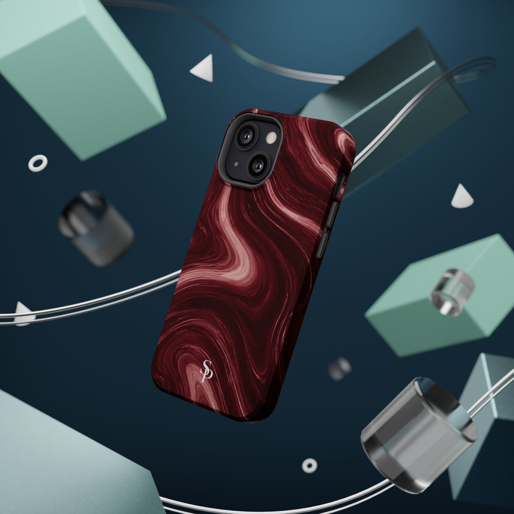 Burgundy Marble Magnetic Phone Case