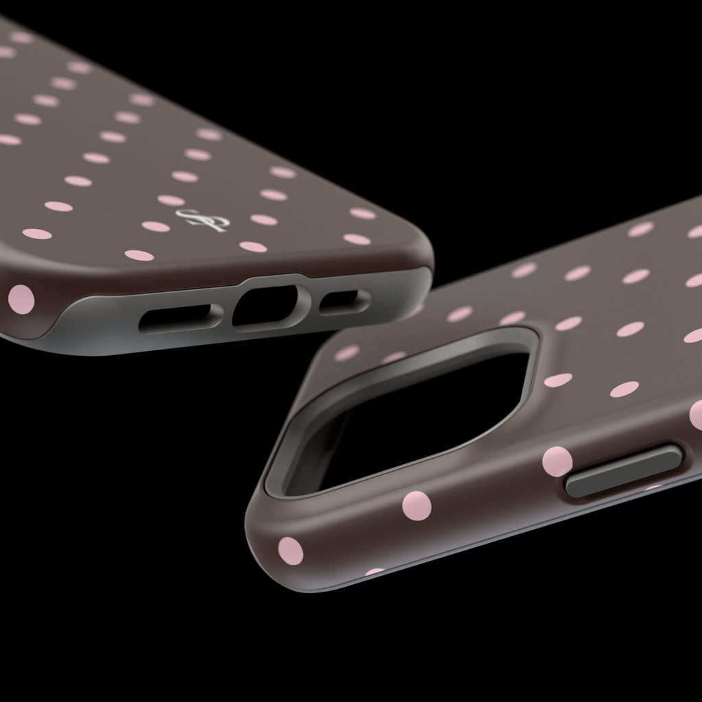 Brown Polka Dot Magnetic Impact-Resistant Phone Case