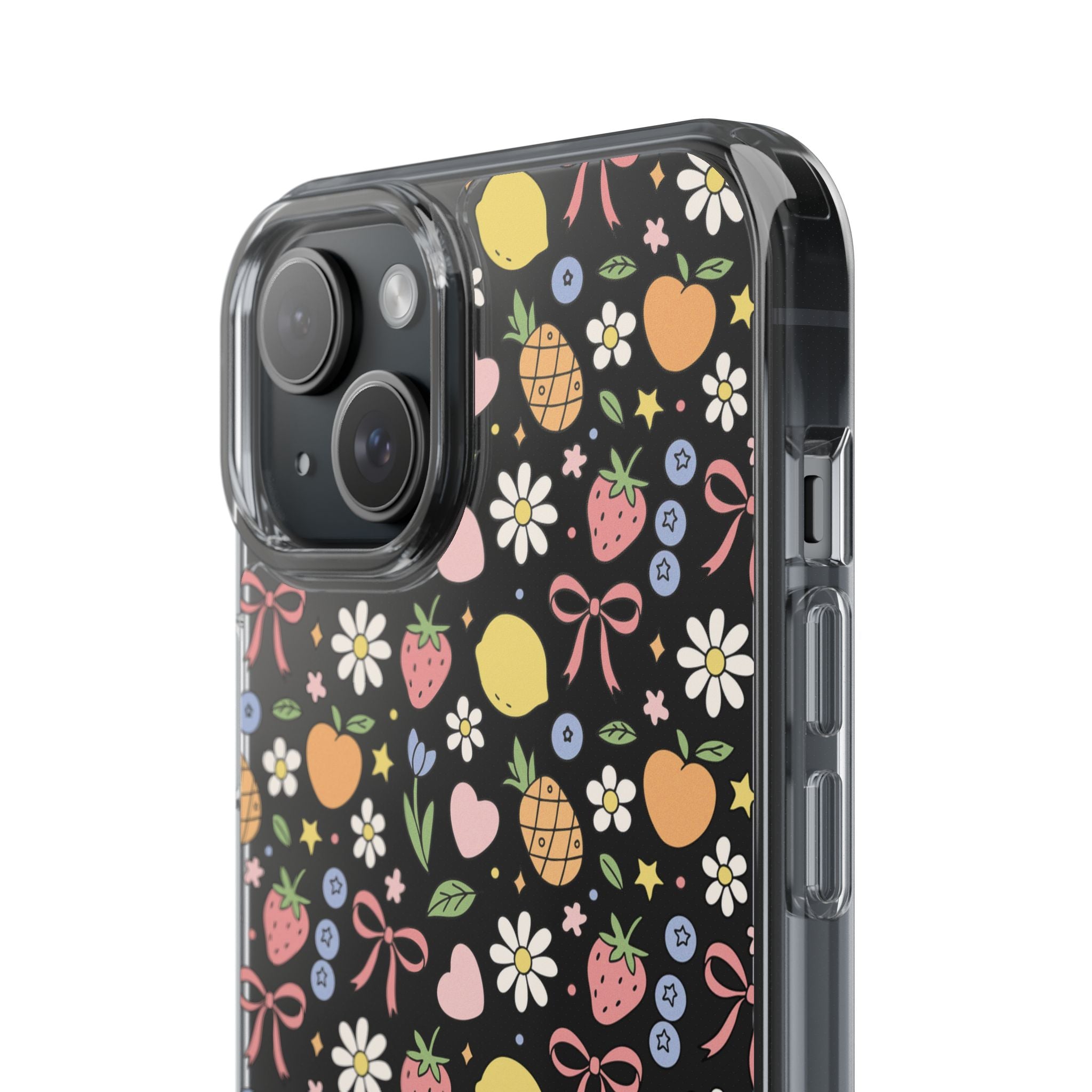 Fruit and Floral Pattern Clear Case