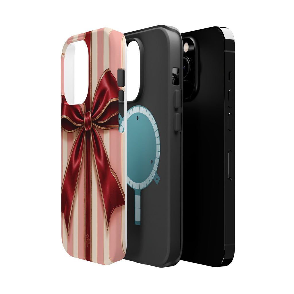 Red Bow Gift Wrap Magnetic Phone Case