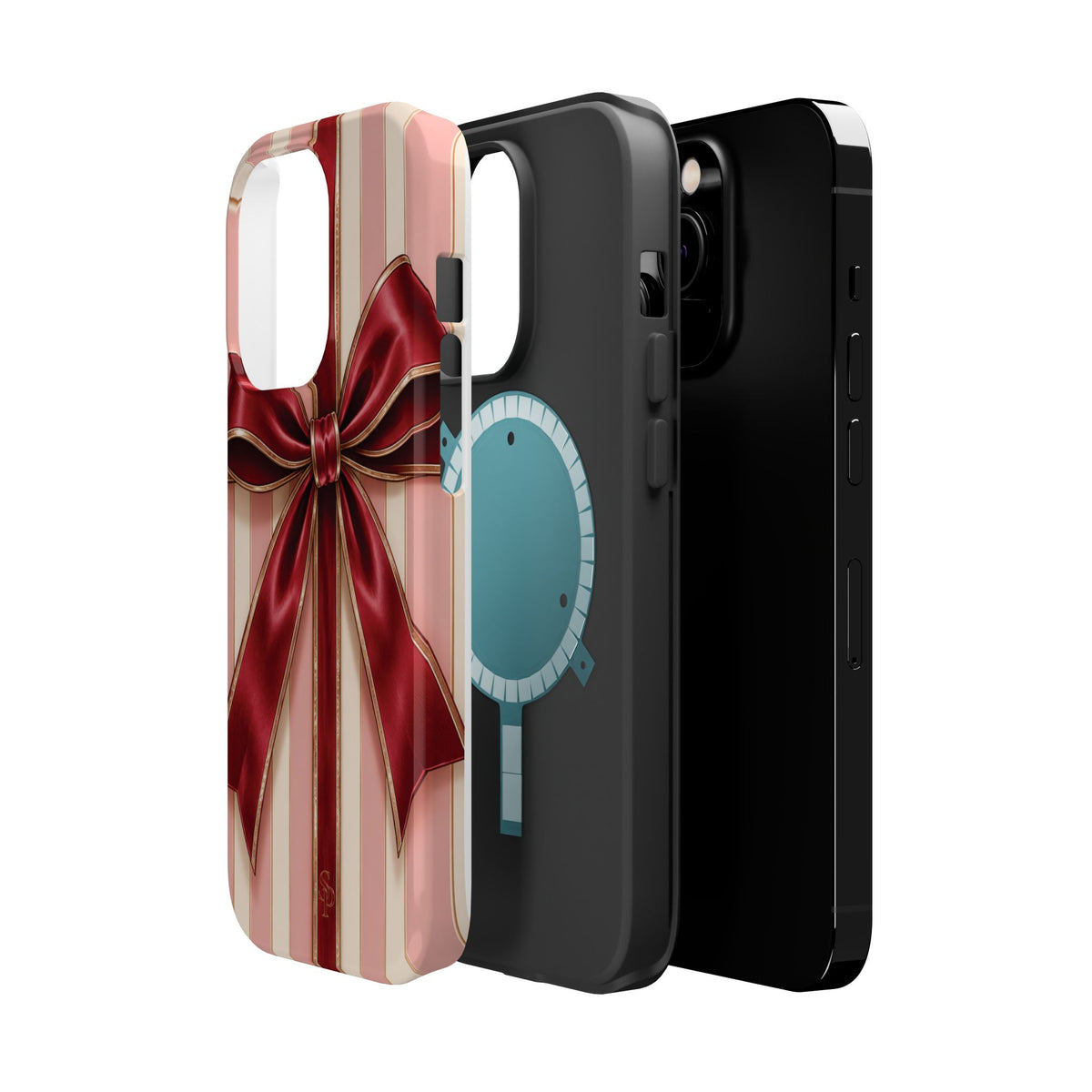 Red Bow Gift Wrap Magnetic Phone Case