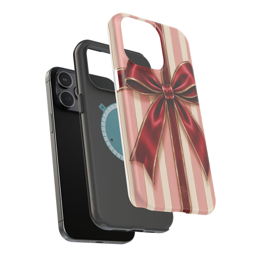 Red Bow Gift Wrap Magnetic Phone Case